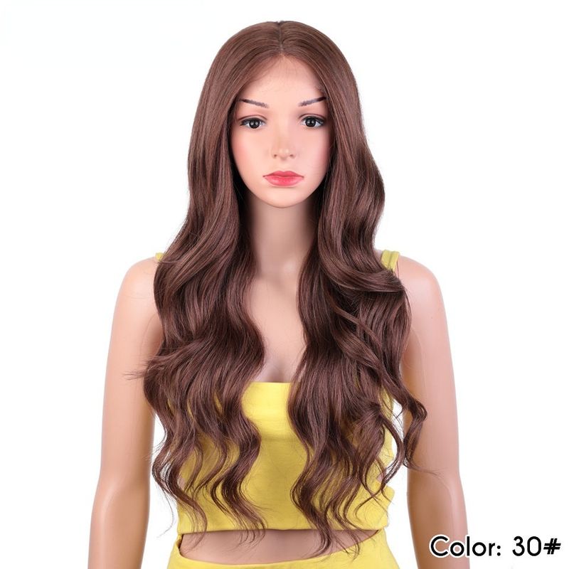 Haarverlängerungen & Perücken Rebecca Front Lace Perücke Haarperücken Damen Big Wave langes lockiges Haar Chemiefaser heiße Perücke_voghion.com