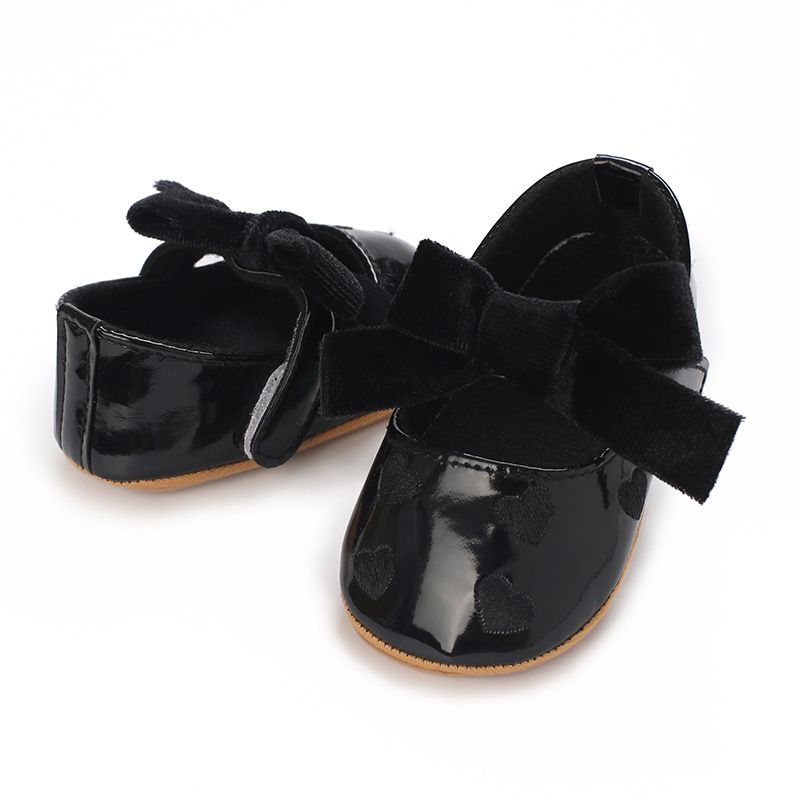Scarpe per mamma e bambino Primavera e autunno nuove scarpe da principessa per bambina con fiocco antiscivolo con fondo morbido da 0-1 anno_voghion.com