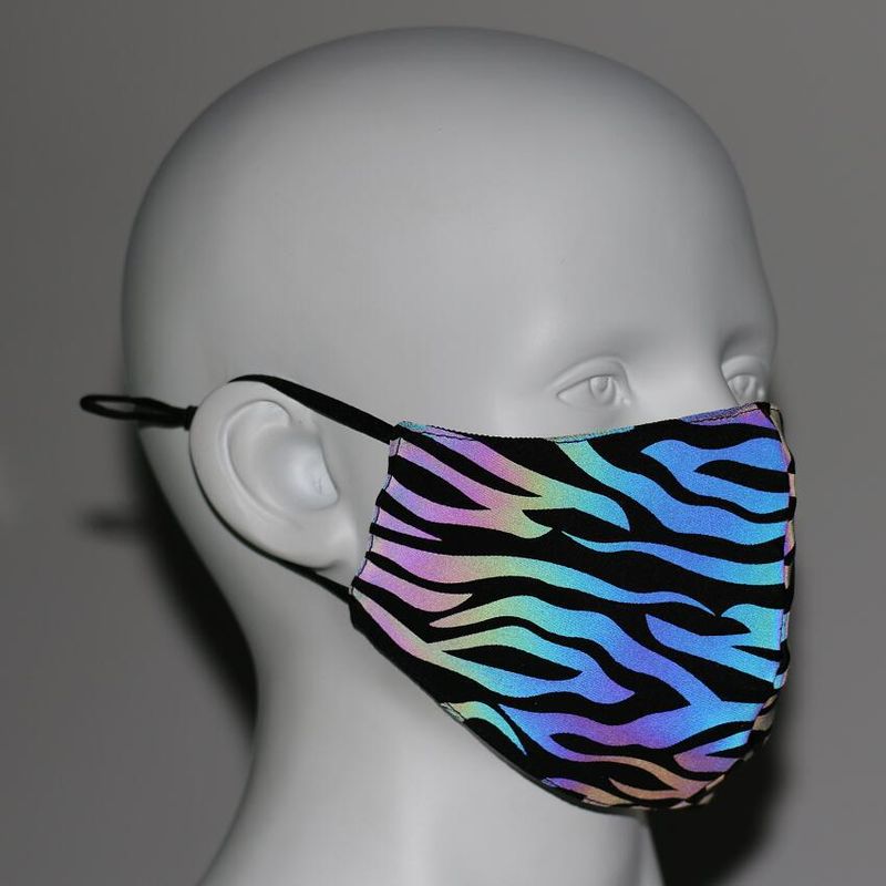 Maschera facciale riflettente colorata con personalità laser hip-hop 2025_voghion.com