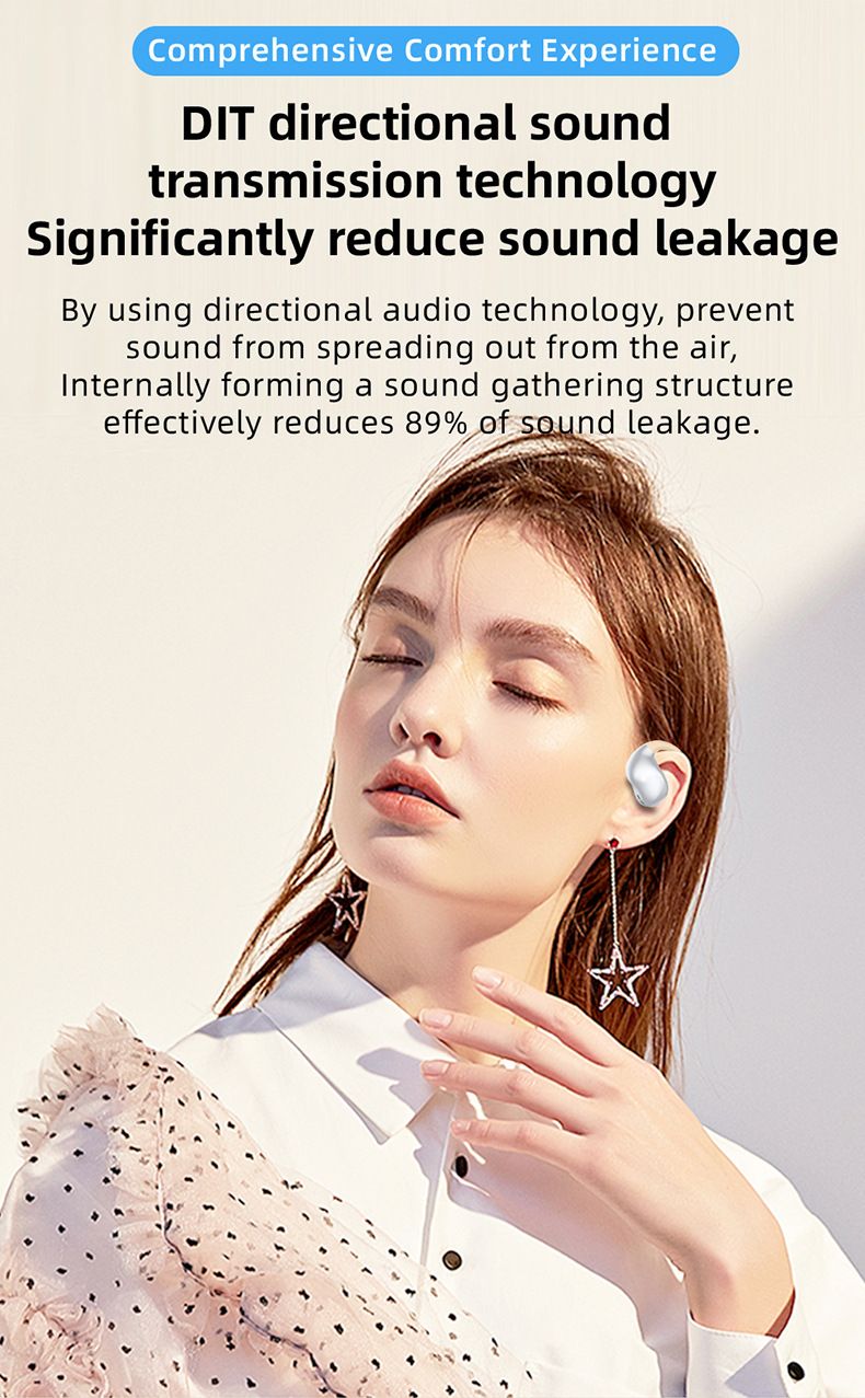 YJ11 Căști Bluetooth Tip cârlig pentru ureche Non-in-ear OW Căști cu sunet extern Căști stereo sport cu două urechi și compartiment_voghion.com
