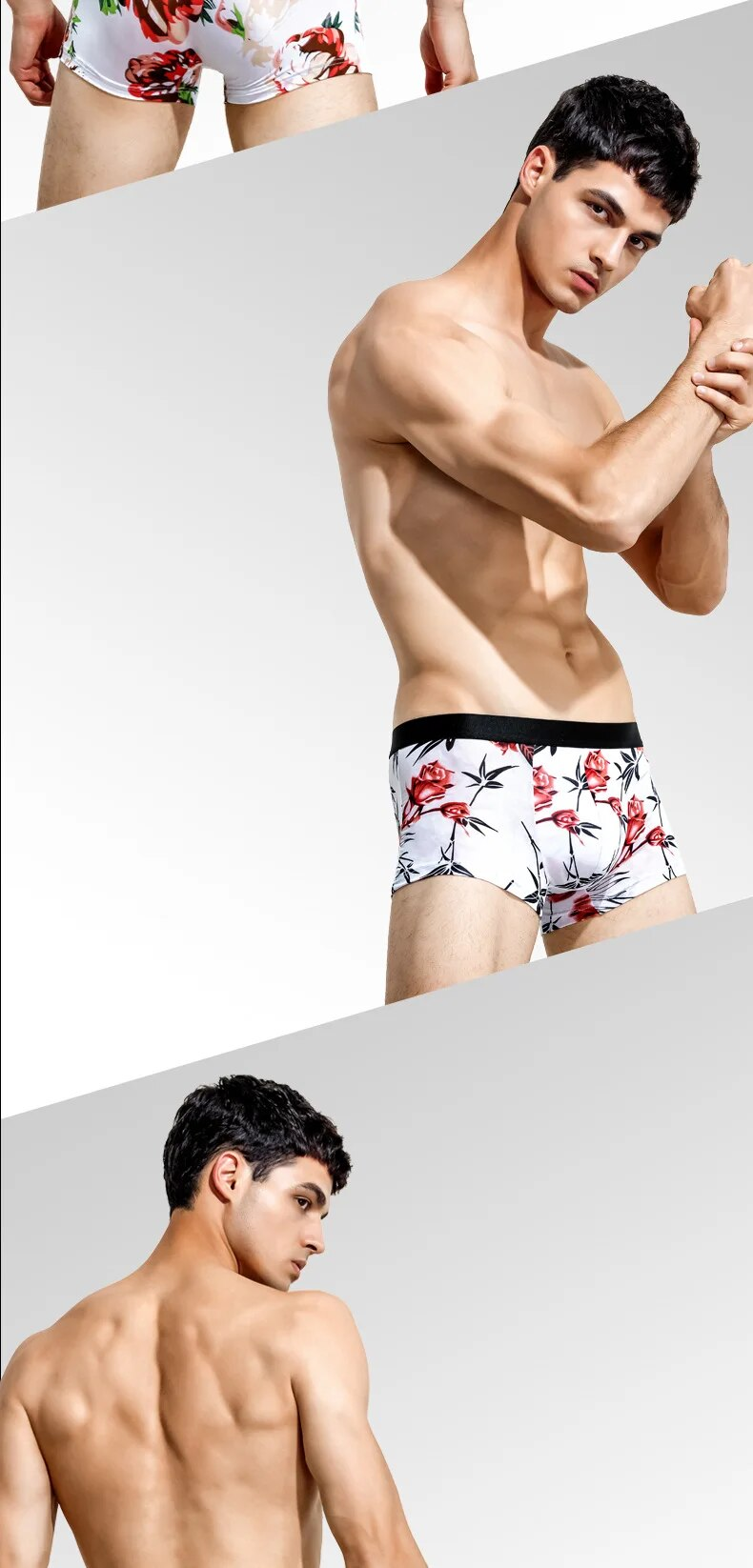New2024 Men's underwear, flat angle pants, ice silk bottom four corner shorts, men's modal personalized, cool, summer thin _voghion.com