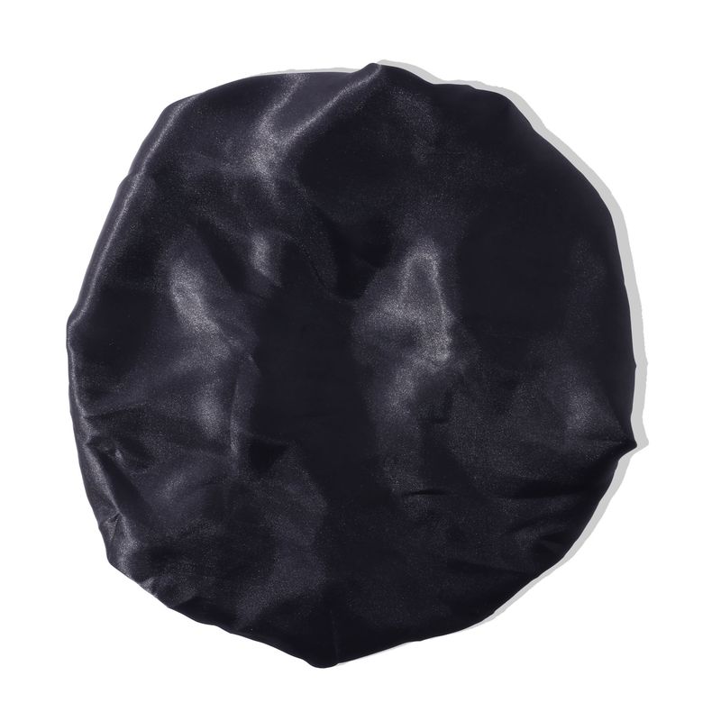 Cuffia da notte reversibile in raso - Protezione per capelli bifacciale con chiusura a bottone alla moda per donna_voghion.com