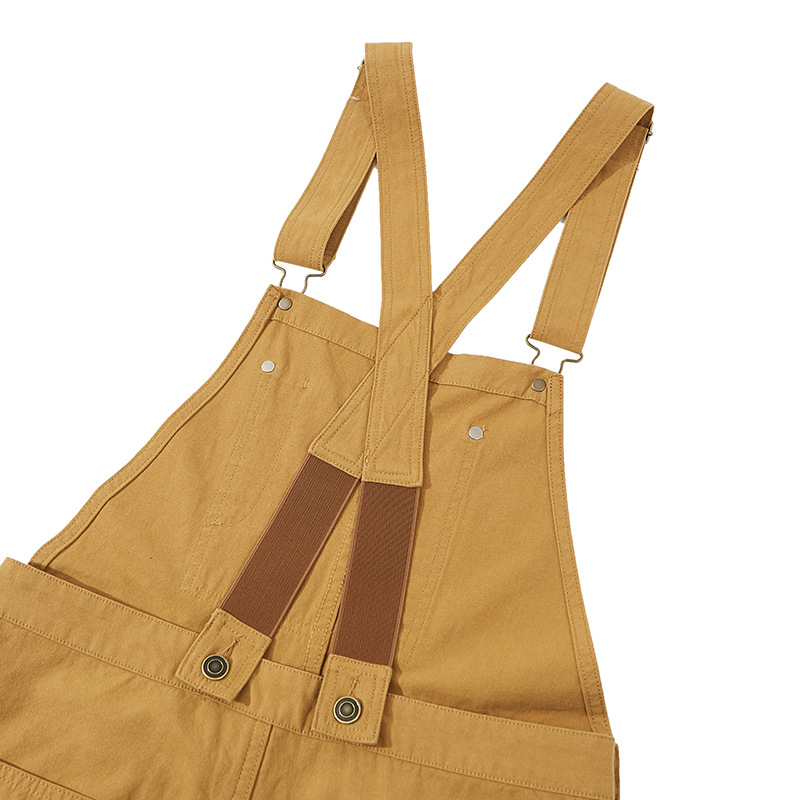 Men's overalls, suspenders, worker's pants May khaki jumpsuit_voghion.com