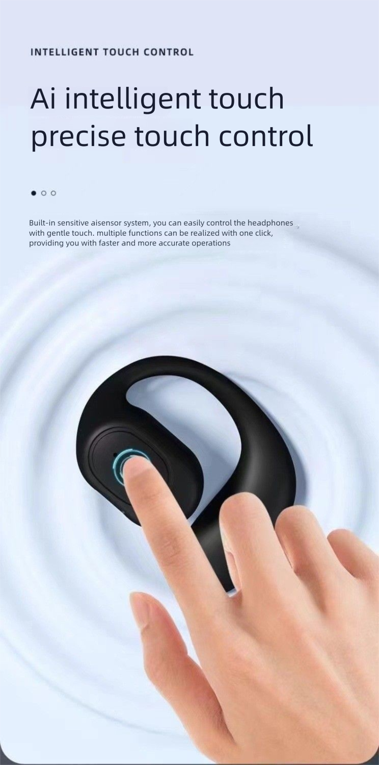 Open-ear Wireless Bluetooth Earphones, Not In-ear, Over-ear Design, Compatible With OPPO, Huawei, VIVO, Apple, Xiaomi_voghion.com