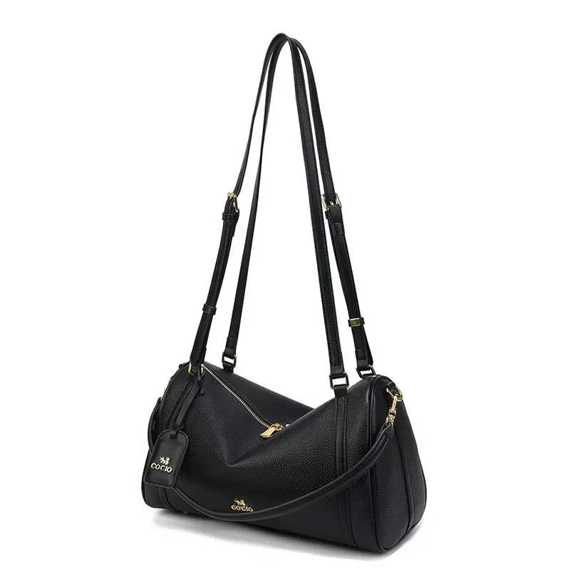 Borsa da viaggio casual da esterno di grande capacità, a tracolla, in vera pelle di alta qualità e leggera, di design COCIO_voghion.com