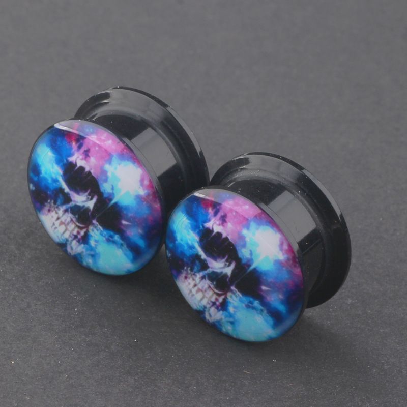 Explosiones Perforación Joyería Acrílica Nube Fantasma Cabeza Expansor de Oreja Lote_voghion.com