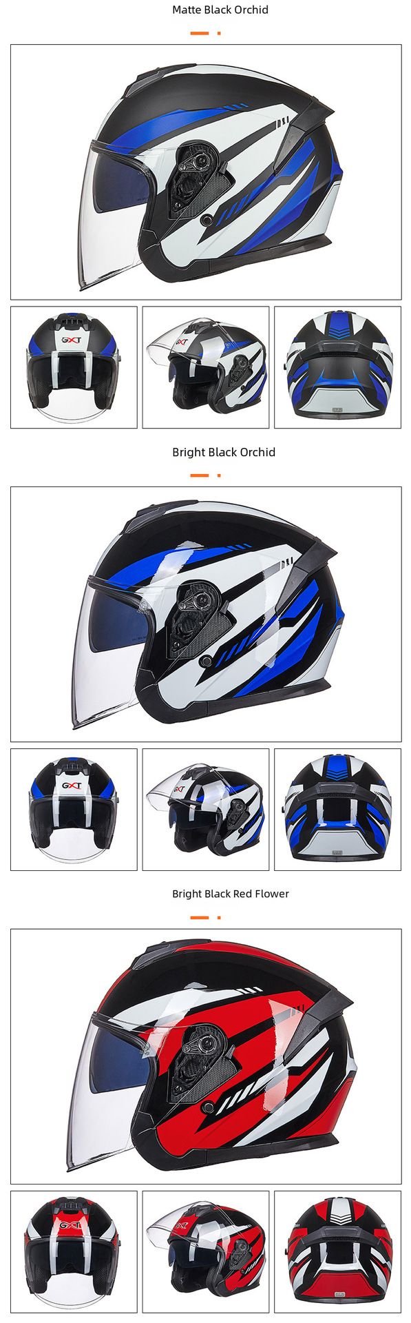 GXT Elektro-Batterie-Autohelm FOUR SEASONS Sonnenschutz Windschutzscheibe Batterie Auto Sommer Doppellinse Persönlichkeit Licht Halbhelm_voghion.com