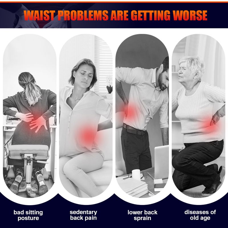 Iatable Red Light Aquecimento Vibração Massagem Airbag Costas Cintura Suporte Cinto Abdômen Ferramentas de Alívio Da Dor_voghion.com