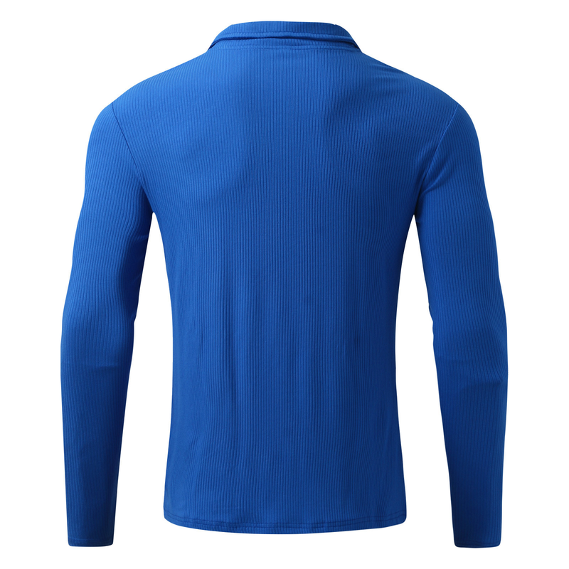 001 2023 Spring Cross-Border European American Autumn Winter New Zipper High Collar Men's Polo Shirt For And_voghion.com