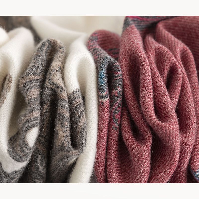 Scarf Autumn and Winter Cashew Nut Printing Female Imitation Cashmere Shawl Thickened Warm and Cold-proof Scarf_voghion.com