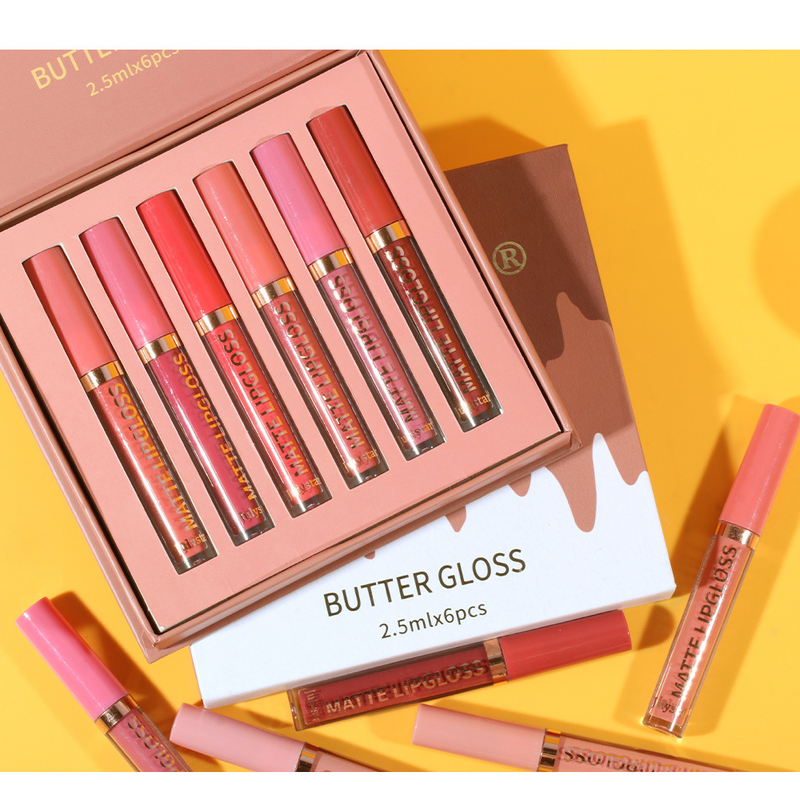 Ensemble de maquillage hydratant longue durée qui ne se décolore pas, visage miroir brillant à l'eau et ensemble de rouge à lèvres moue_voghion.com