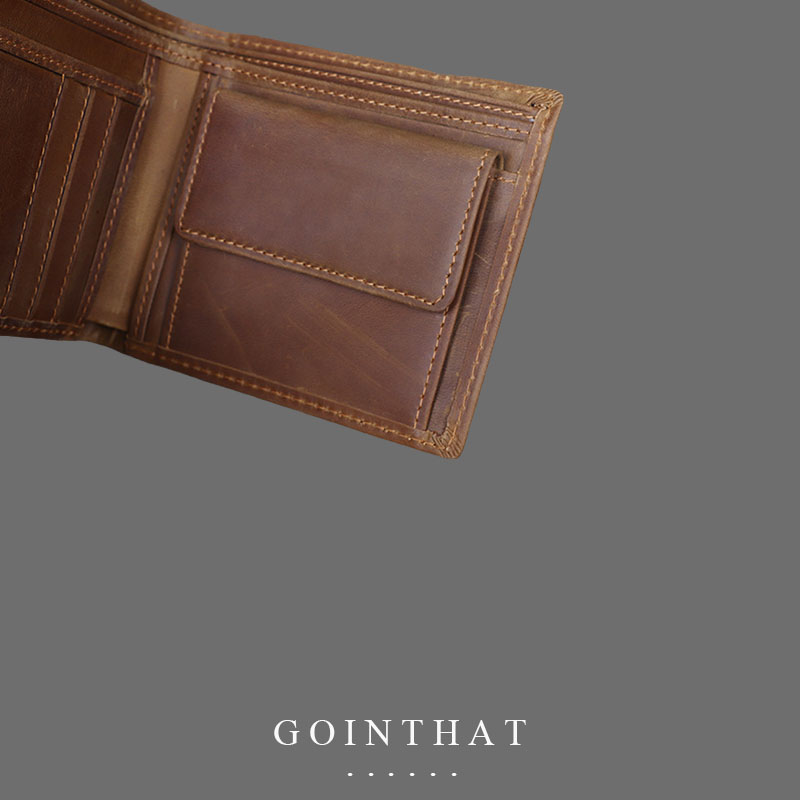 Portafogli da uomo corti originali in vera pelle, portamonete classico sottile, porta carte di credito, portamonete retrò_voghion.com