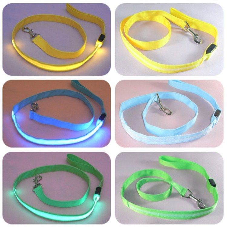 LED Pet Harness Light-Up / USB Flashing Light Leash Dog Rope_voghion.com