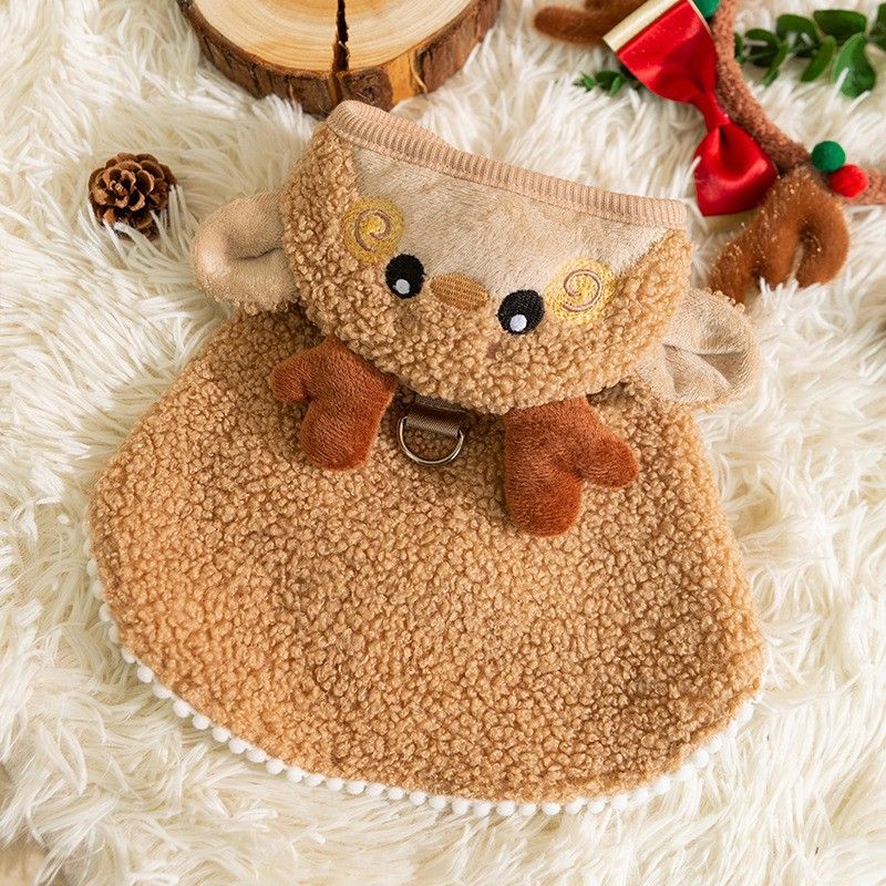 Autumn And Winter Halloween Festive Elk Knitted Sweater New Year Pet Dog Clothes_voghion.com