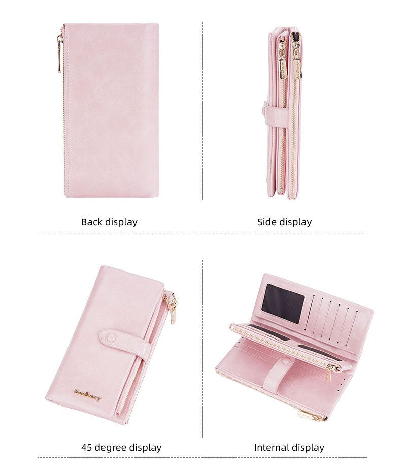 Nuovo portafoglio lungo per cellulare da donna alla moda con pochette multi posizione per carte_voghion.com