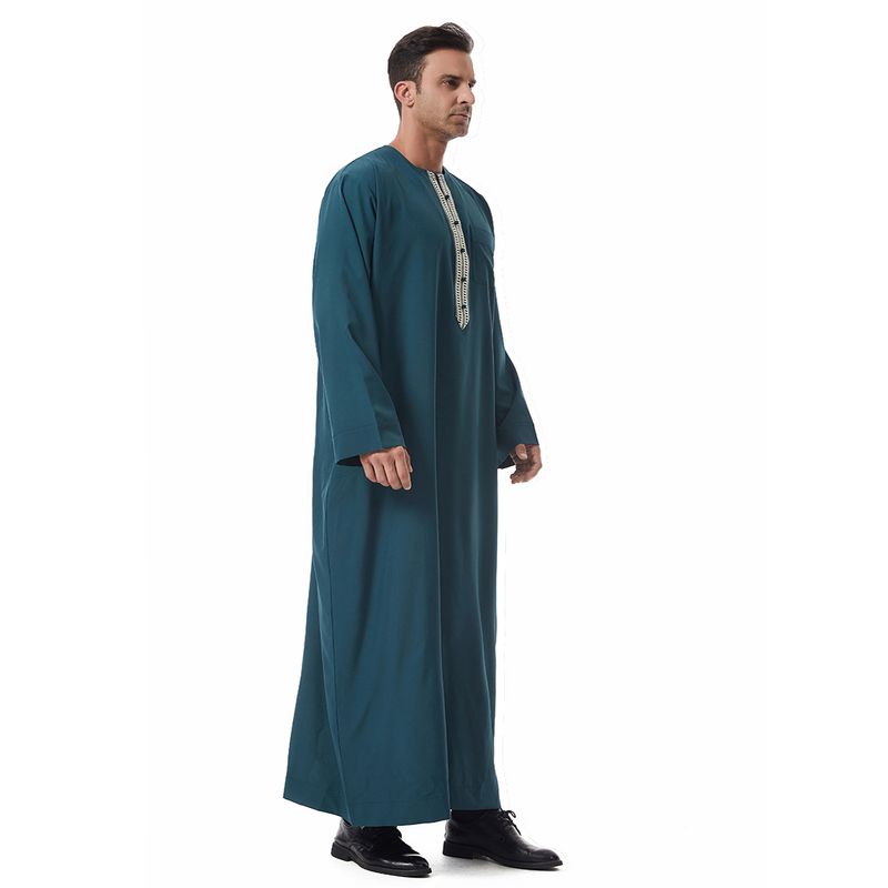 Herrenbekleidung Robe Langarm Spitze Langes Kleid Nationalität Kleidung_voghion.com
