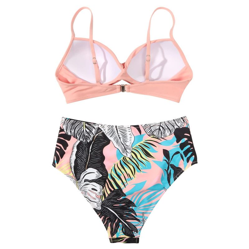 bikini Multicolor Leopard Print High Waist Tight Sexy Bikini_voghion.com