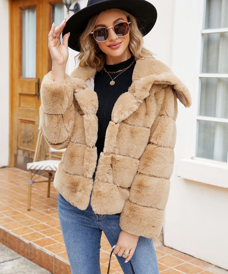 Frauen Kleidung pelzmantel herbst und winter Künstliche Pelz_voghion.com