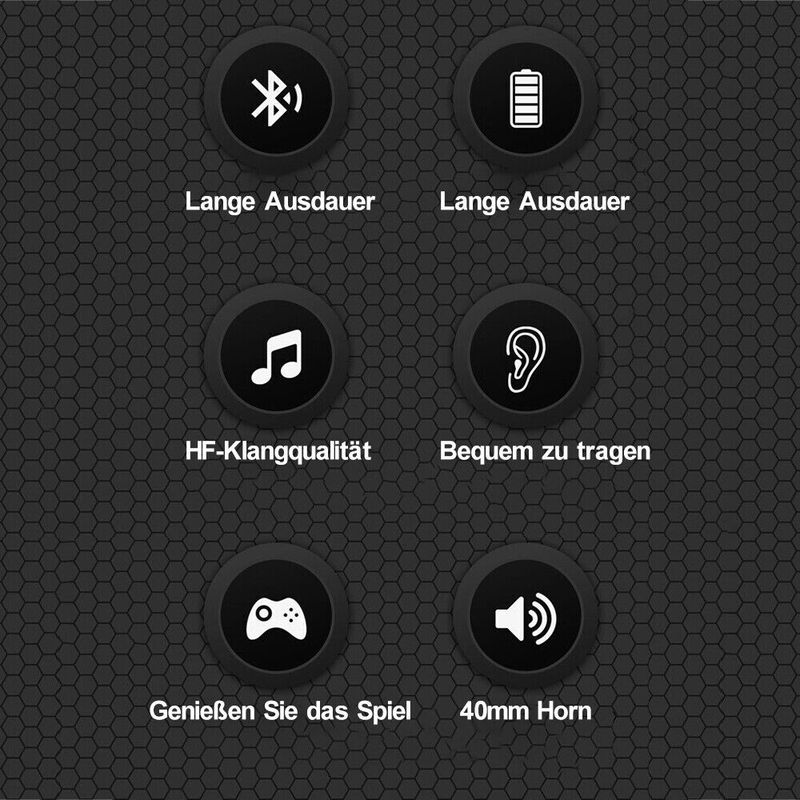 Wireless Bluetooth Headphones With Noise Cancelling Over-Ear Earphones 5.1 UK_voghion.com