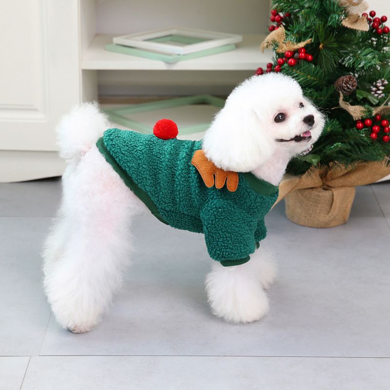 Kerstmis Huisdier fleece Kerstman Dennen Eland Haarbal Ster warm en comfortabel_voghion.com