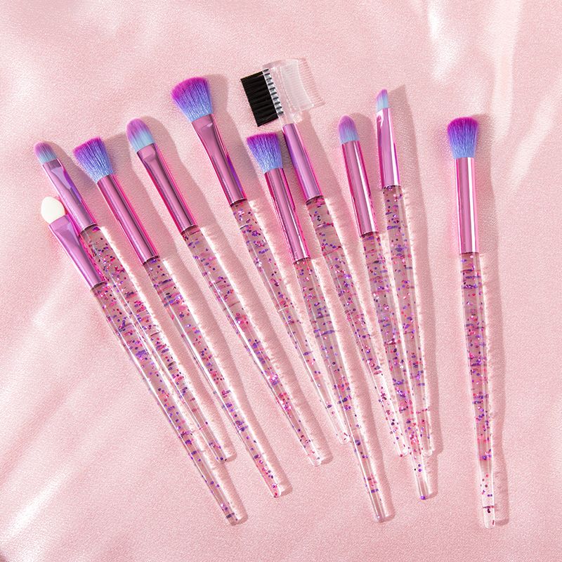 Glitter 10pcs Lovely Pink Unicorn Eye Brushes Set Eyeliner Eyebrow Eyeshadow Makeup Brushes Set Cosmetic Beauty maquiagem Tools_voghion.com