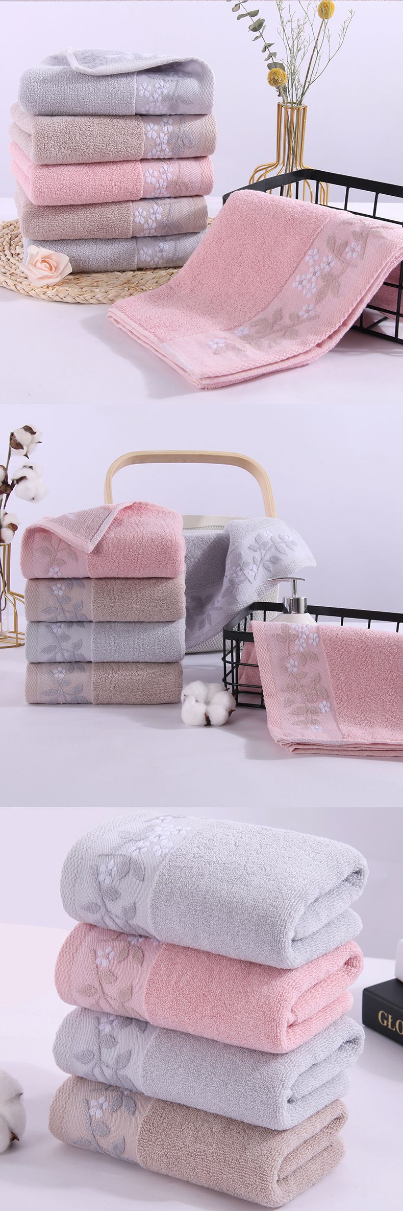 Cotton Soft Thickened Absorbent Face Towel Cotton_voghion.com