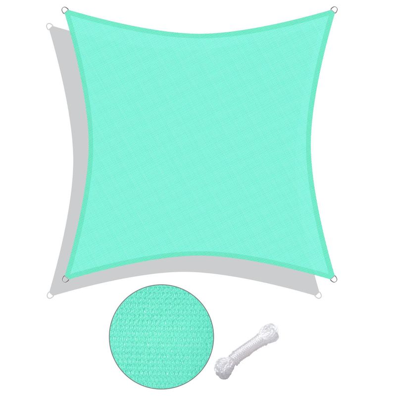 12'x12' Square Sun Shade Sail/ Pearl Aqua_voghion.com