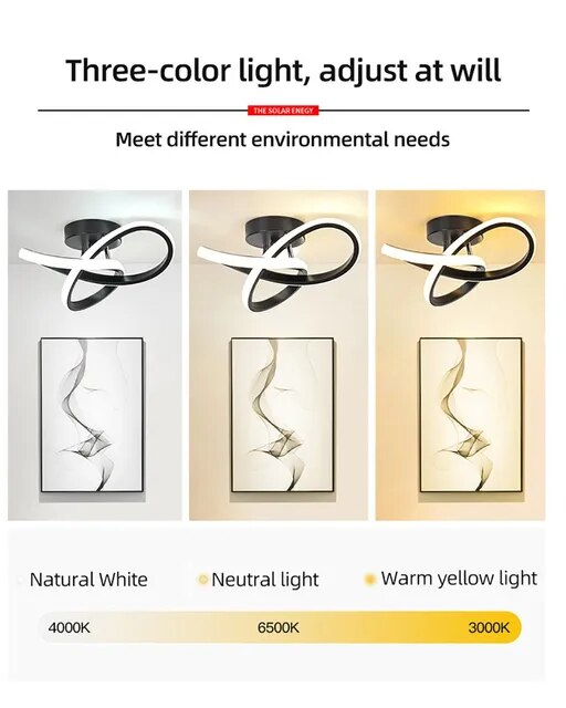 Luces LED modernas para techo de pasillo, iluminación nórdica para el hogar, montada en superficie para dormitorio, sala de estar, pasillo, luces para balcón_voghion.com