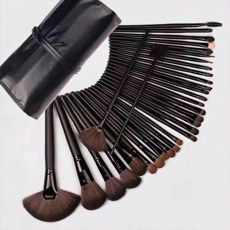 Make-up-Pinsel und -Tools Make-up-Pinsel und -Tools 24-tlg. 32-tlg. Make-up-Pinsel Original Holzfarbe Schwarz Rosa Make-up-Schule-Training Beauty-Tool-Set_voghion.com