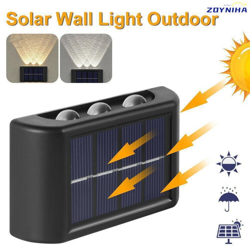Solar-Wandleuchte für den Außenbereich, IP65, wasserdicht, für Balkon, Wandleuchte, Beleuchtung im Freien, Solarlampe für Hof, Straße, Garten, Dekor XYZ_voghion.com
