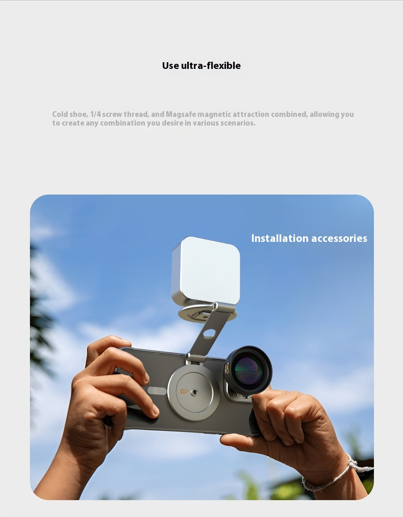 Duale magnetische Telefonhalterung für professionelle Fotografie – universelles Zubehör für Blitzschuhe für iPhone, Android, DSLR- und spiegellose Kameras_voghion.com