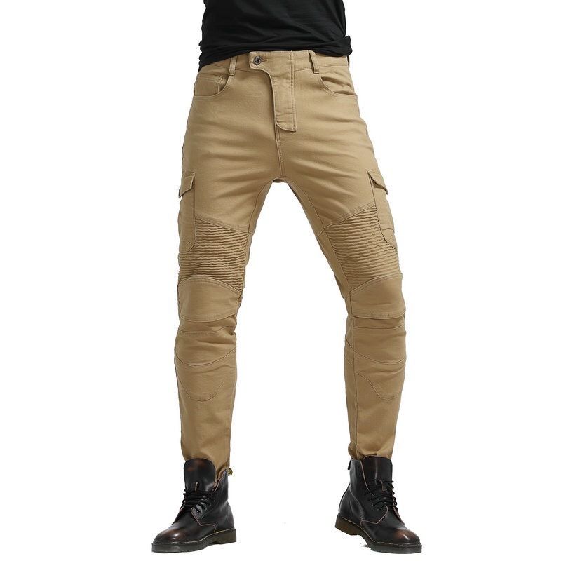 Men's & Women's Motorcycle Riding Jeans – 100% Cotton, Kevlar-Reinforced, Straight-Leg Workwear Style For Safe & Stylish Rides_voghion.com