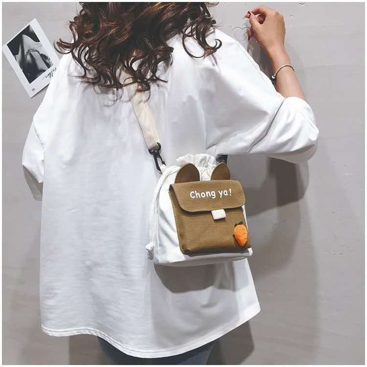 Bolsa de ombro pequena e fofa para mulheres, casual, com cordão, para estudantes, infantil, versátil, estilo feminino, presente_voghion.com