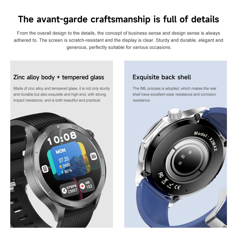 New For OPPO WATCH X2 GPS Motion Trajectory Smartwatches Men Bluetooth Call Multiple Sport Mode Compass Health Monitor Bracelet_voghion.com