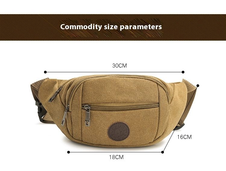 Herr midjeväska arbetsbås kassörväska utomhus vandring cykling bergsklättring mobiltelefonväska diagonal bröstväska_voghion.com