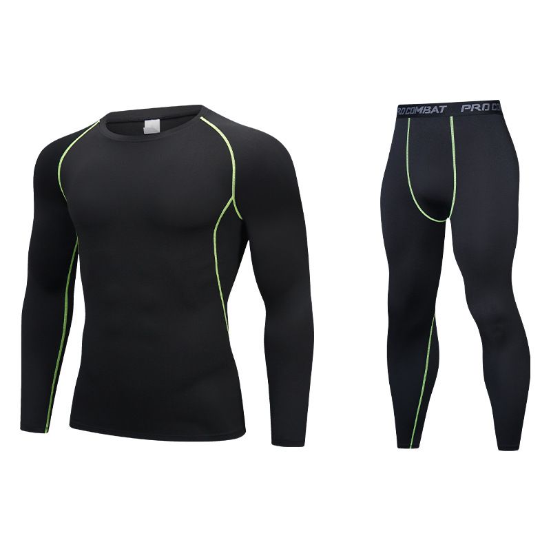 LazyZoom Roupas de Fitness Masculinas Duas Peças Basquete Futebol Corrida Caminhada Camada de Base Esportiva Respirável Absorvente de Suor Secagem Rápida_voghion.com