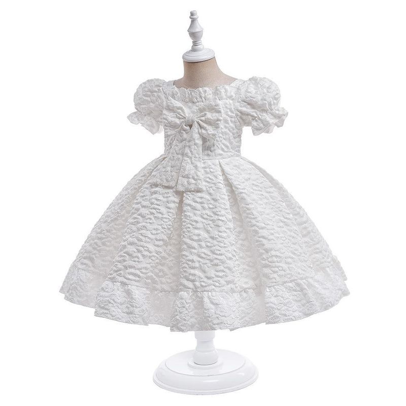 Vêtements pour bébés filles, style Royal, robe de princesse à manches bouffantes avec grand nœud, pour fête d'enfants_voghion.com