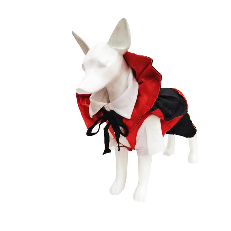 Bichon Vampire Halloween Small Dog Pomeranian Teddy Puppy Autumn Winter Pet Clothes_voghion.com
