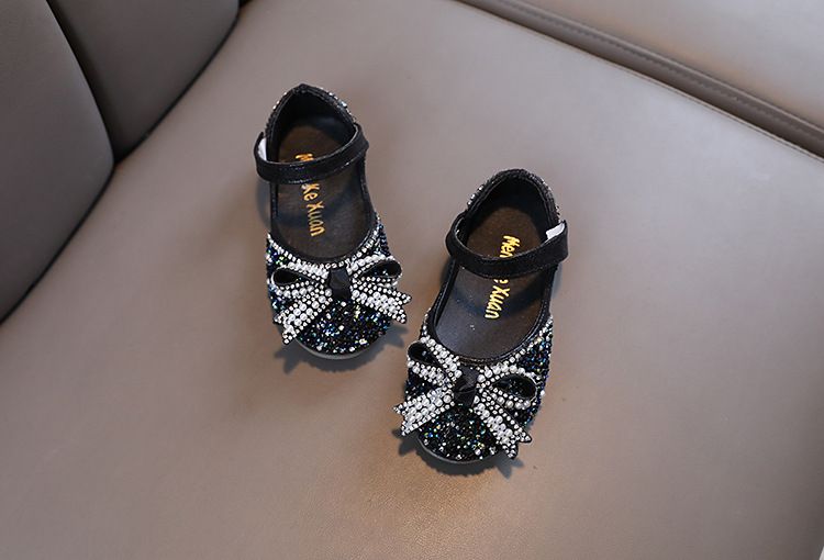Neu Mädchen Prinzessin Bogen Baby Dance Zeigen Einzelnen Schuh Leder Schuhe Für_voghion.com