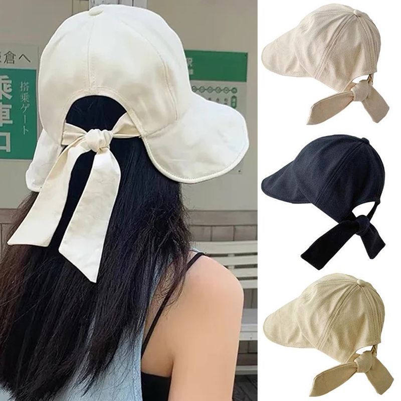 Cappello estivo da donna alla moda per il sole, tesa larga, protezione UV per il collo, cappelli da spiaggia, fiocco, cappelli da pescatore, pieghevoli, coda di cavallo, viaggio, Panama_voghion.com