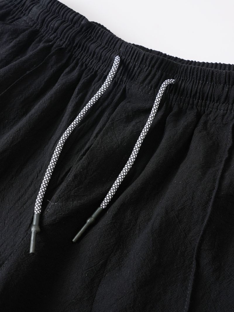 Men's Linen-Cotton Drawstring Shorts – Breathable Summer Casual & Beach Pants (S-XXXL, Relaxed Fit, Quick-Dry, Machine Washable)_voghion.com