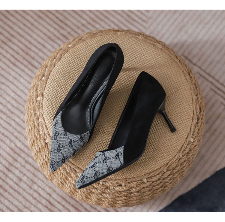 Damenschuhe Langfristiges Stehen ohne Ermüdungsarbeitsschuhe, Schöne Schwarze Professionelle Arbeits-Interview-Arbeitskleidung Stiletto-Lederschuhe_voghion.com