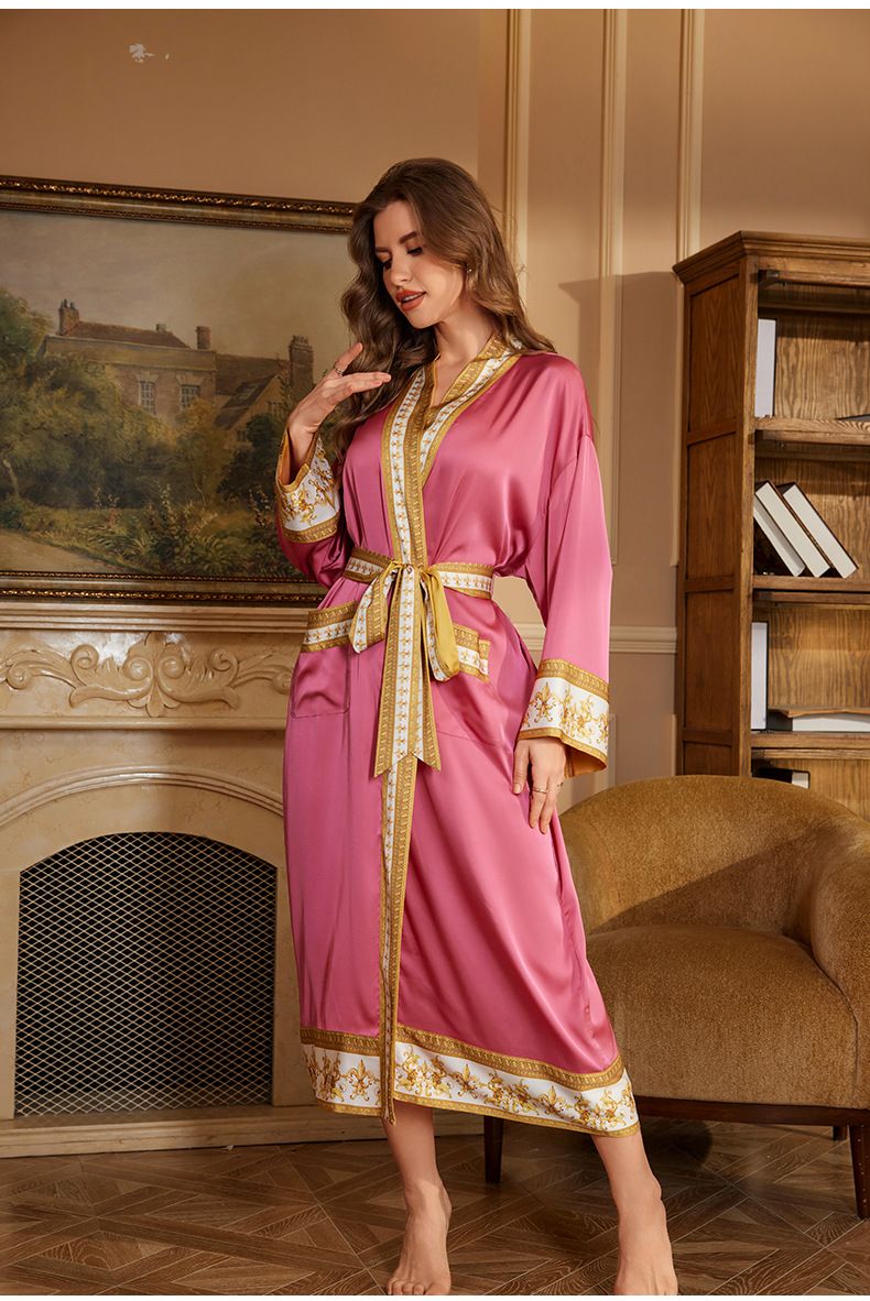 Abbigliamento Donna Pigiama Donna Primavera E Autunno Lungo Accappatoio Accappatoio Di Lusso_voghion.com