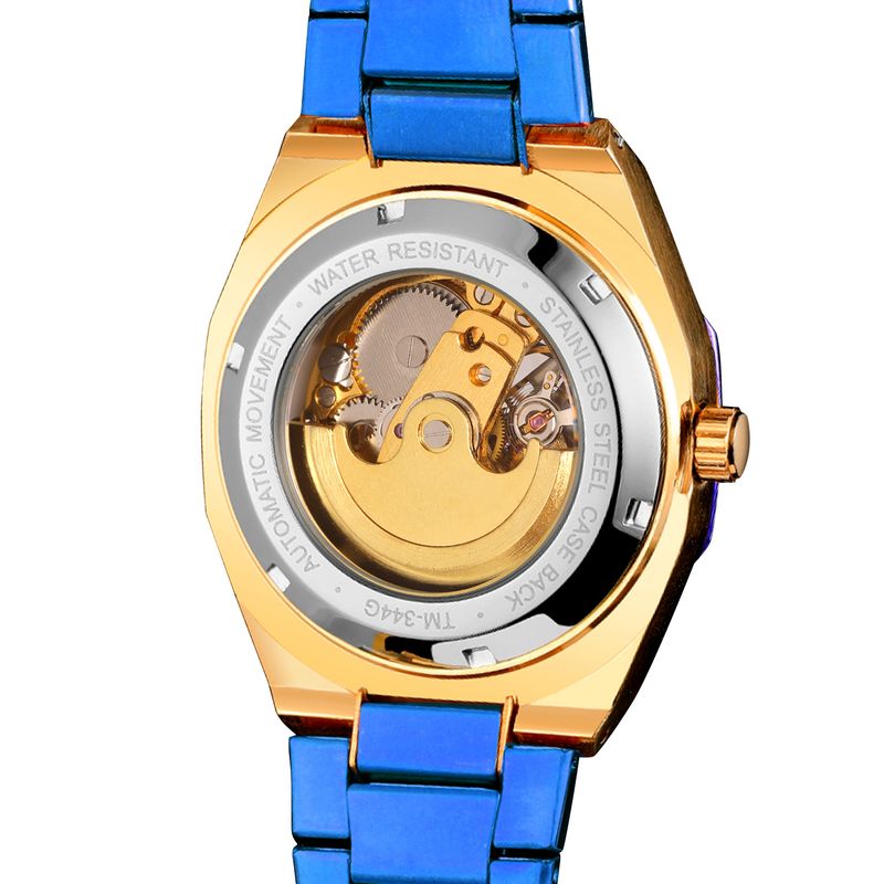 Montre mécanique automatique squelette tendance pour homme avec fonction heure universelle, boîtier en acier inoxydable de 41 mm, verre minéral, bracelet en alliage_voghion.com