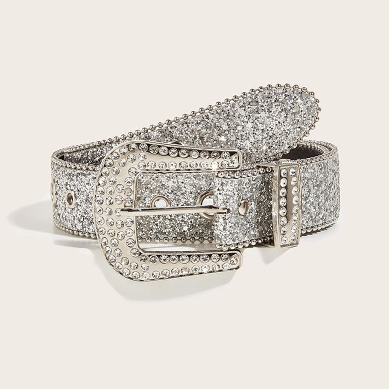 Einzigartiger Taillengürtel mit glänzendem Strass für Damen und Herren, Jeans, formelle Kleidung_voghion.com