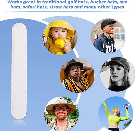 10 Stéck Hutt Absorber Liner Pads Summer Onsichtbar Anti-Dreck Baseball Cap Absorbéierend Schweessband Sträif Sticker_voghion.com