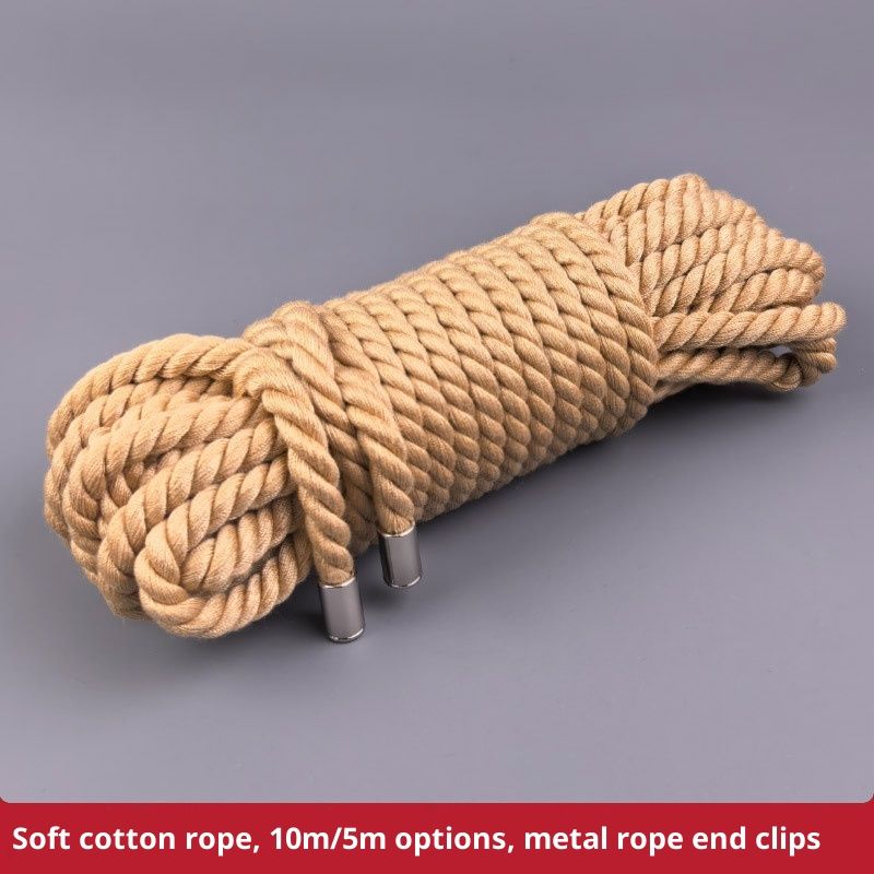LuvBox Erotic SM Bondage Adult Restraint Art per donne in morbido cotone puro con fibbia in corda di metallo per la testa 5 10m_voghion.com