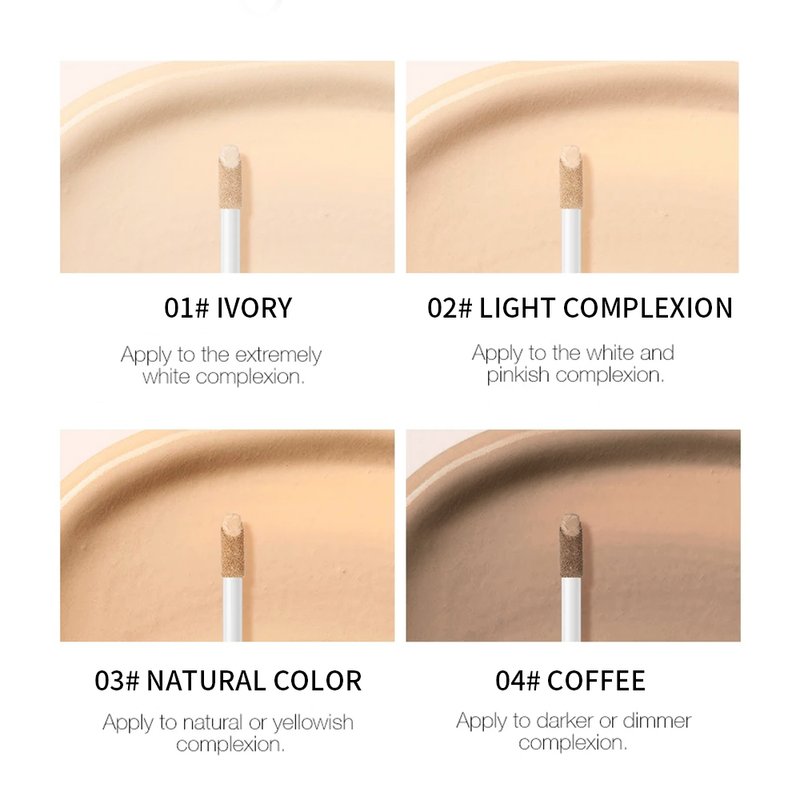 Skin Tone Modify Liquid Concealer Moisturizing Cover Acne Spots Dark Circles Concealer Foundation Cream C_voghion.com