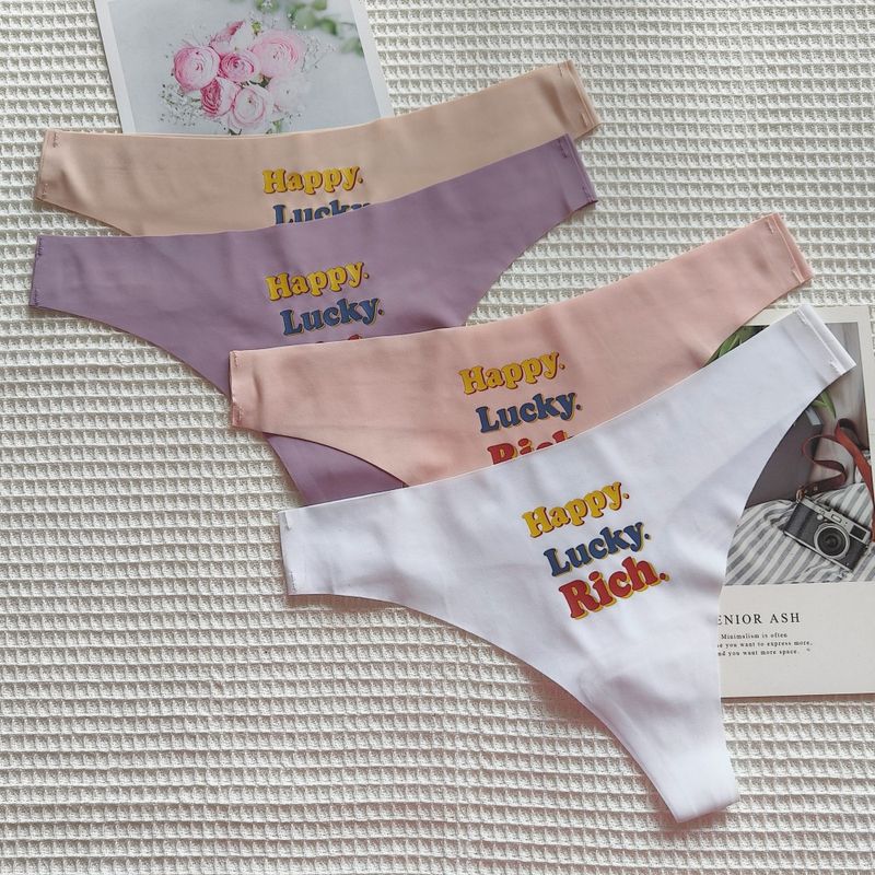 Seamless Thong Underwear For Women - Ultra-Thin Breathable Low-Rise Yoga Panties, No Show Comfort For Workout & Daily Wear_voghion.com