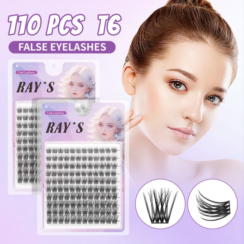 Hot-selling T5 False Eyelashes Flat Dense Style 110 Clusters Large Capacity_voghion.com